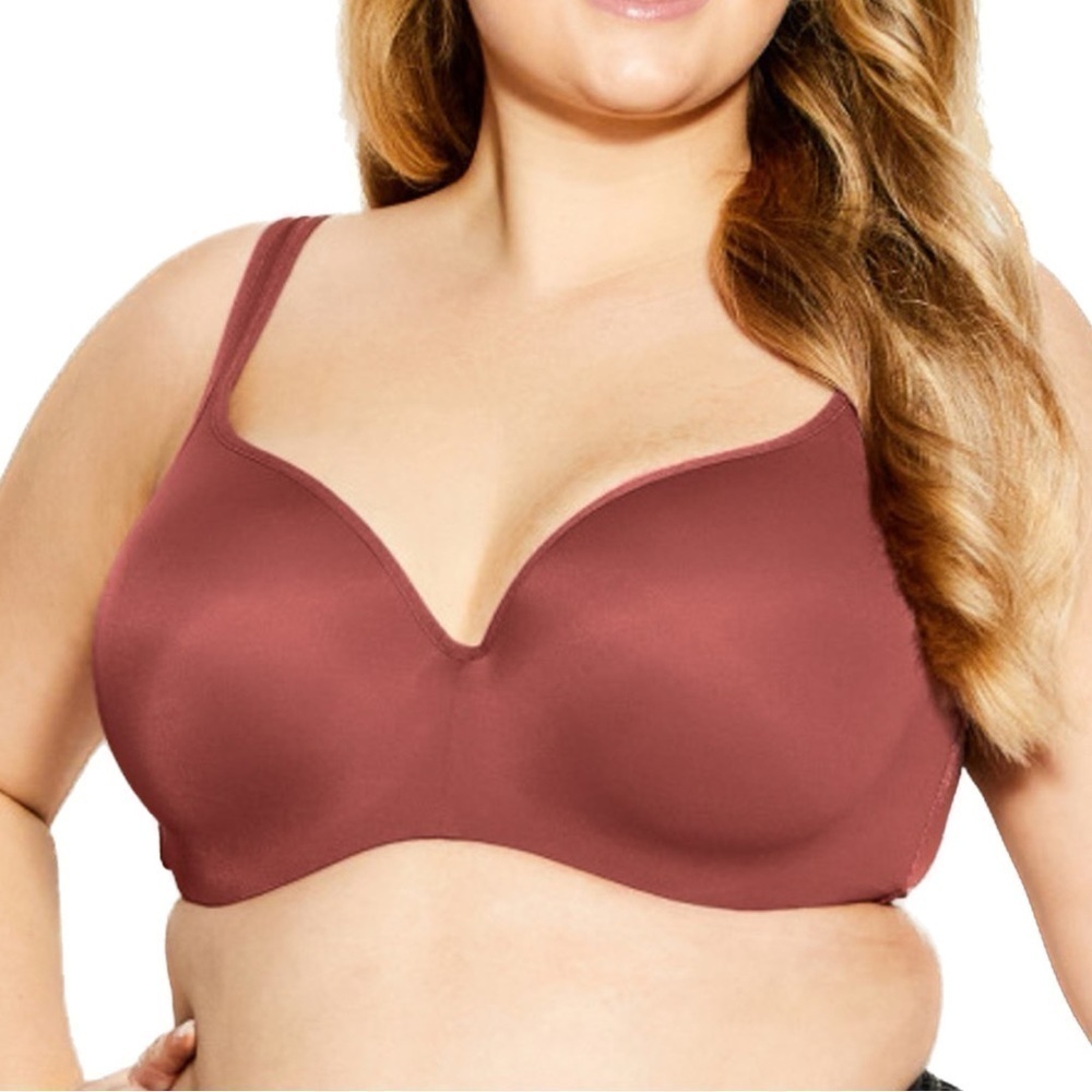 AVENUE BODY Kintted Brown Balconette Contour Underwire Bra 3A04.5